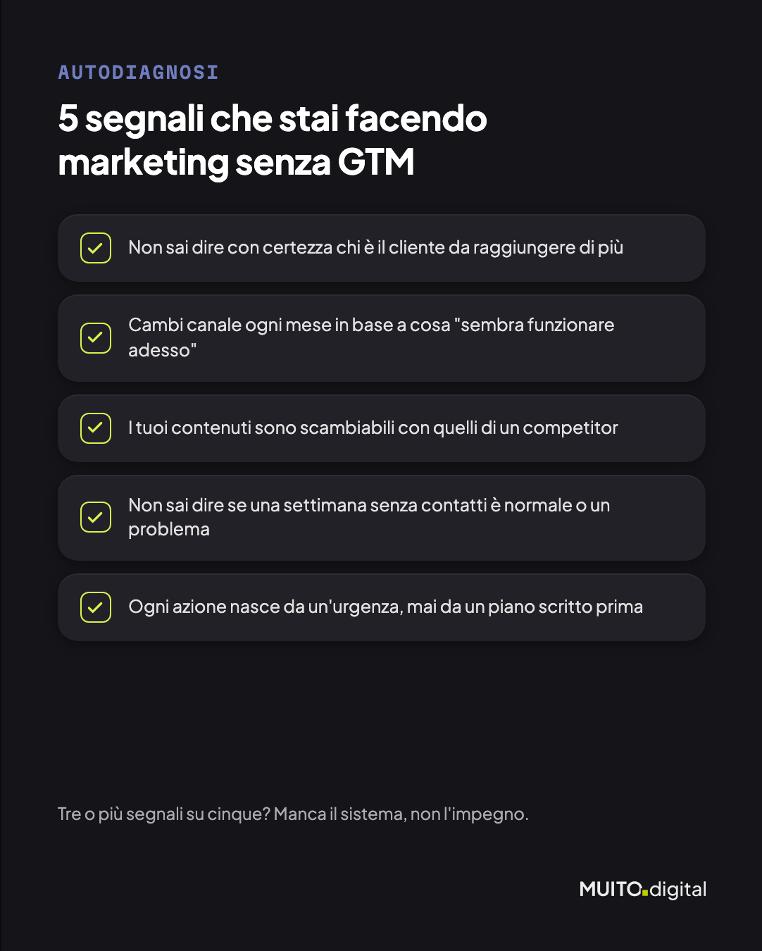 5 segnali che stai facendo marketing senza GTM